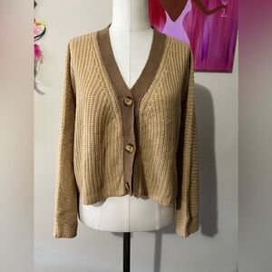 Oversized Cropped Cardigan